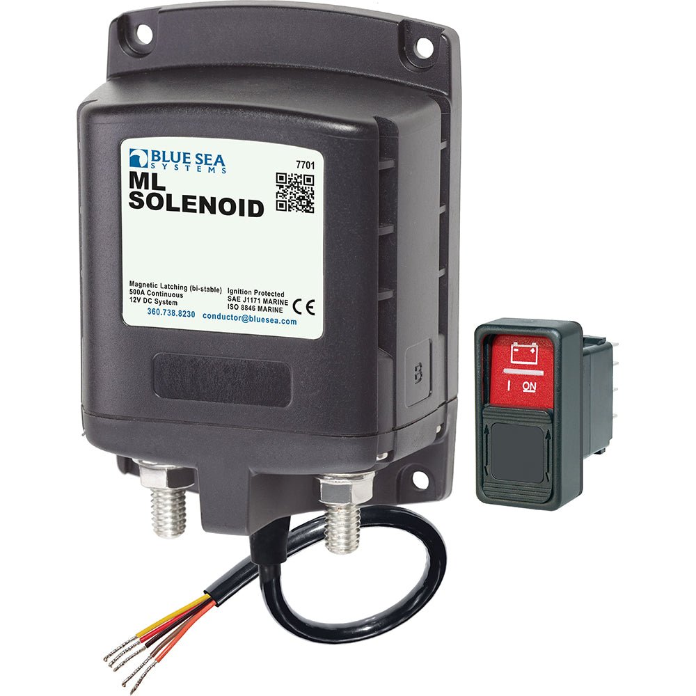 Blue Sea 7701 ML-Series Solenoid w/Contura Switch 12VDC [7701] - Houseboatparts.com