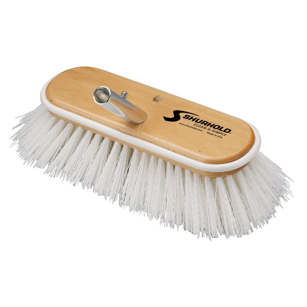 Shurhold 10" Polypropylene Stiff Bristle Deck Brush [990] - Houseboatparts.com