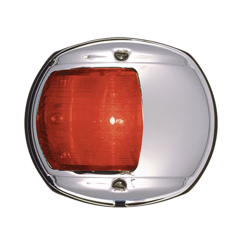 Perko LED Side Light - Red - 12V - Chrome Plated Housing [0170MP0DP3] - Houseboatparts.com