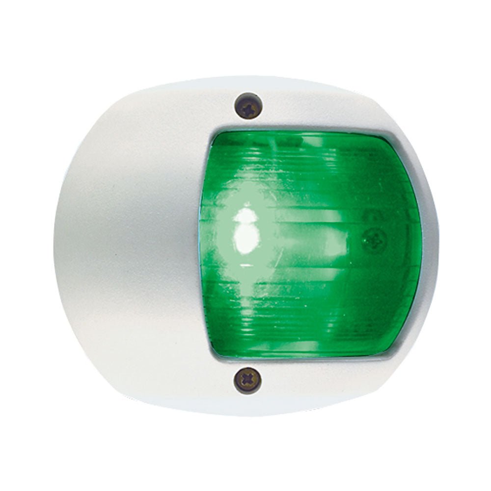 Perko LED Side Light - Green - 12V - White Plastic Housing [0170WSDDP3] - Houseboatparts.com