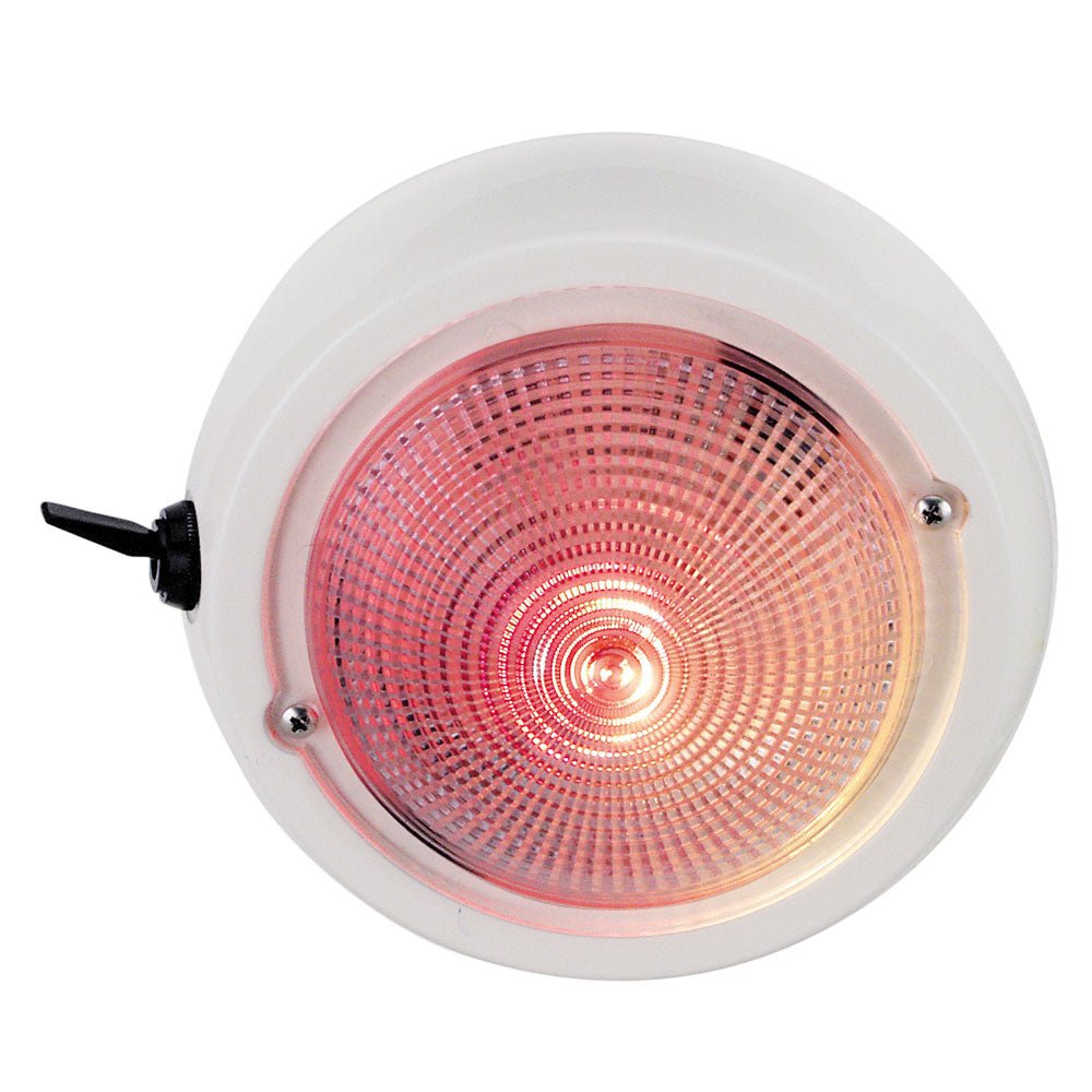 Perko Dome Light w/Red & White Bulbs [1263DP1WHT] - Houseboatparts.com