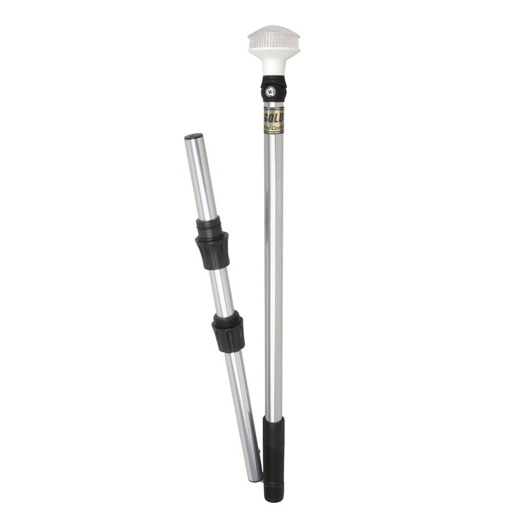 Perko Omega Series Universal LED Pole Light - 48" w/Fold In Half Pole [1348DP6CHR] - Houseboatparts.com