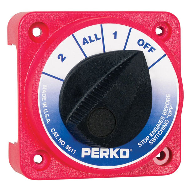Perko Compact Medium Duty Battery Selector Switch w/o Key Lock [8511DP] - Houseboatparts.com