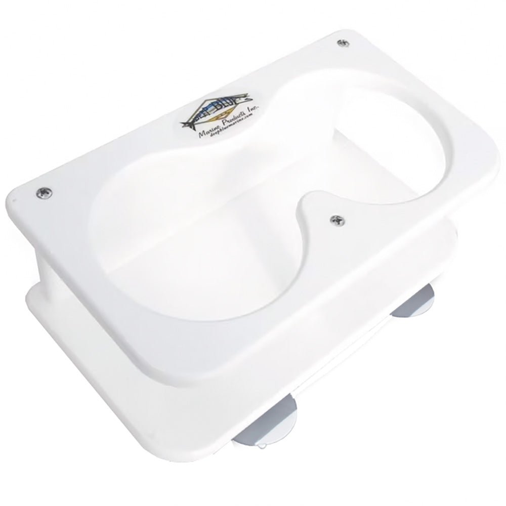 Deep Blue Marine Double Drink Holder w/Suction Cups [SMDH] - Houseboatparts.com