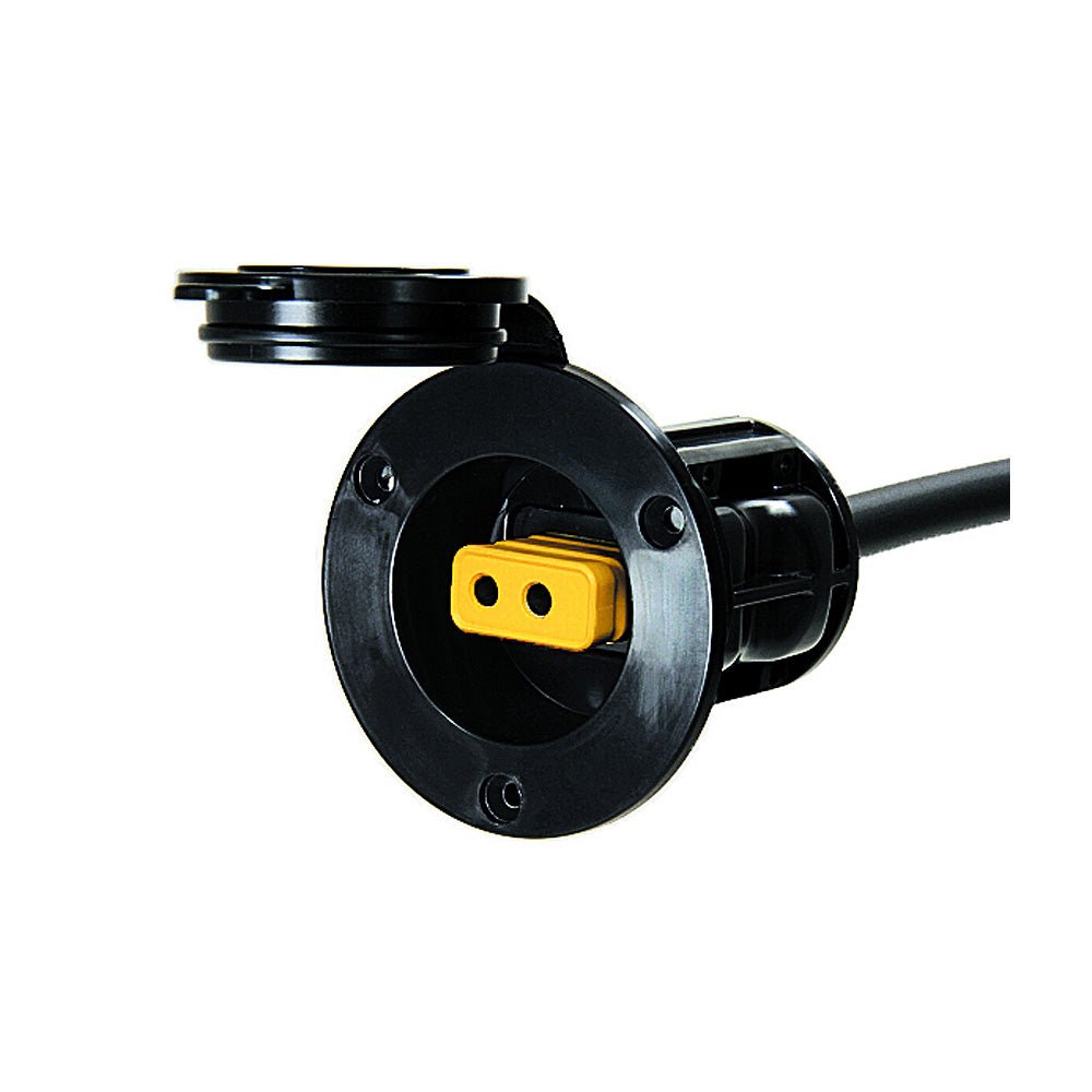 Cannon Flush Mount Power Port - Black [1903012] - Houseboatparts.com