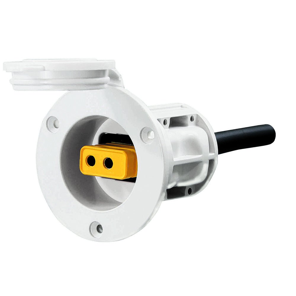 Cannon Flush Mount Power Port - White [1903013] - Houseboatparts.com