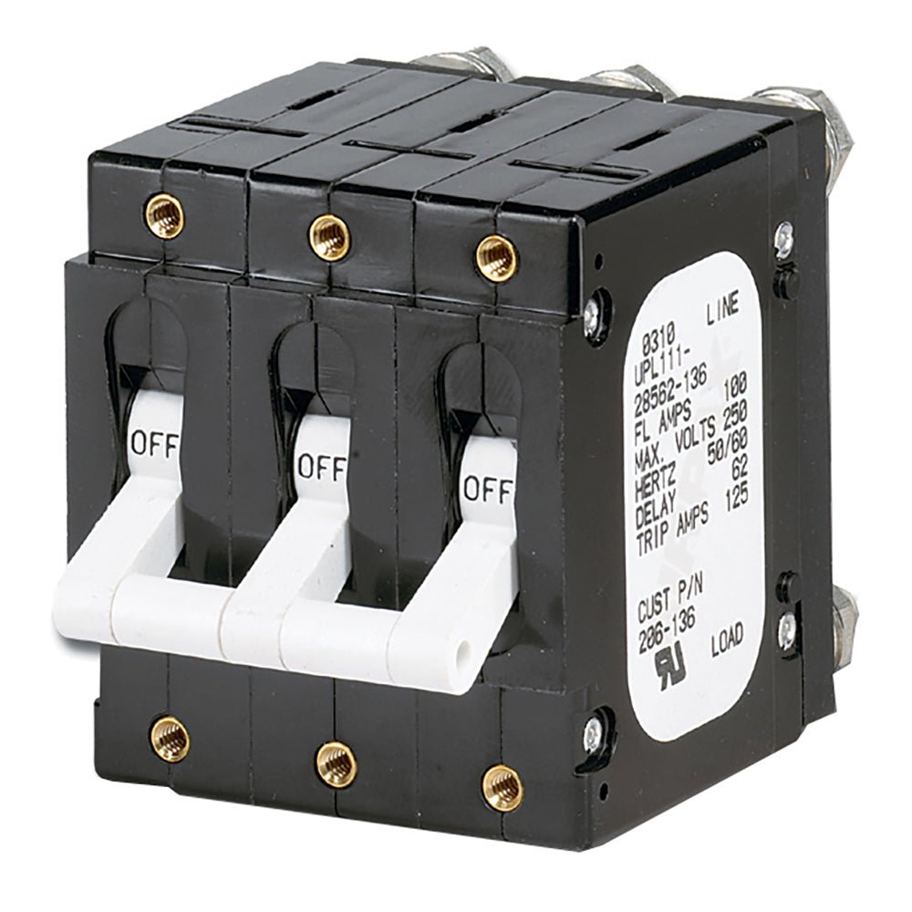 Paneltronics 'C' Frame Magnetic Circuit Breaker - 100 Amp - Triple Pole - White [206-136] - Houseboatparts.com