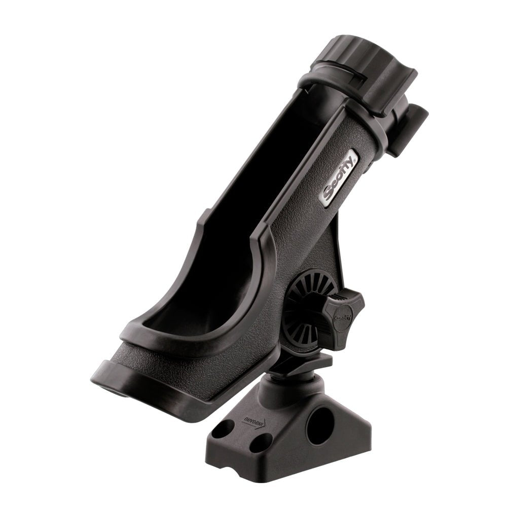 Scotty Powerlock Rod Holder Black w/241 Side/Deck Mount [230-BK] - Houseboatparts.com