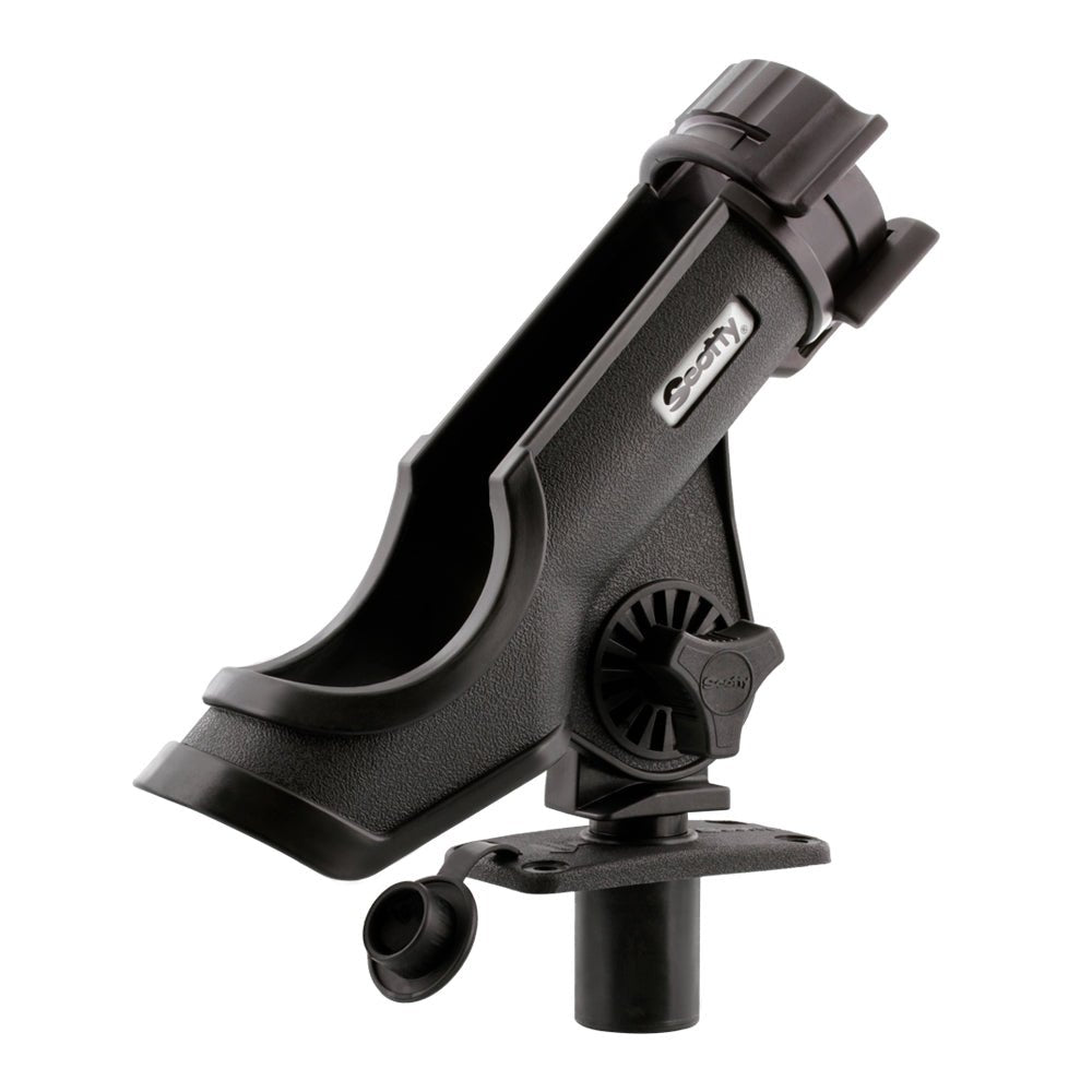 Scotty Powerlock Rod Holder Black w/244 Flush Deck Mount [231-BK] - Houseboatparts.com