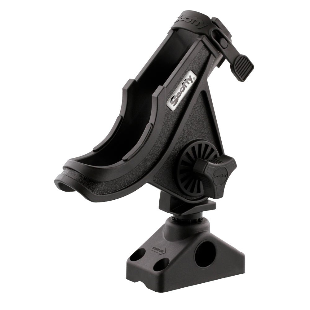 Scotty 280 Bait Caster/Spinning Rod Holder w/241 Deck/Side Mount - Black [280-BK] - Houseboatparts.com