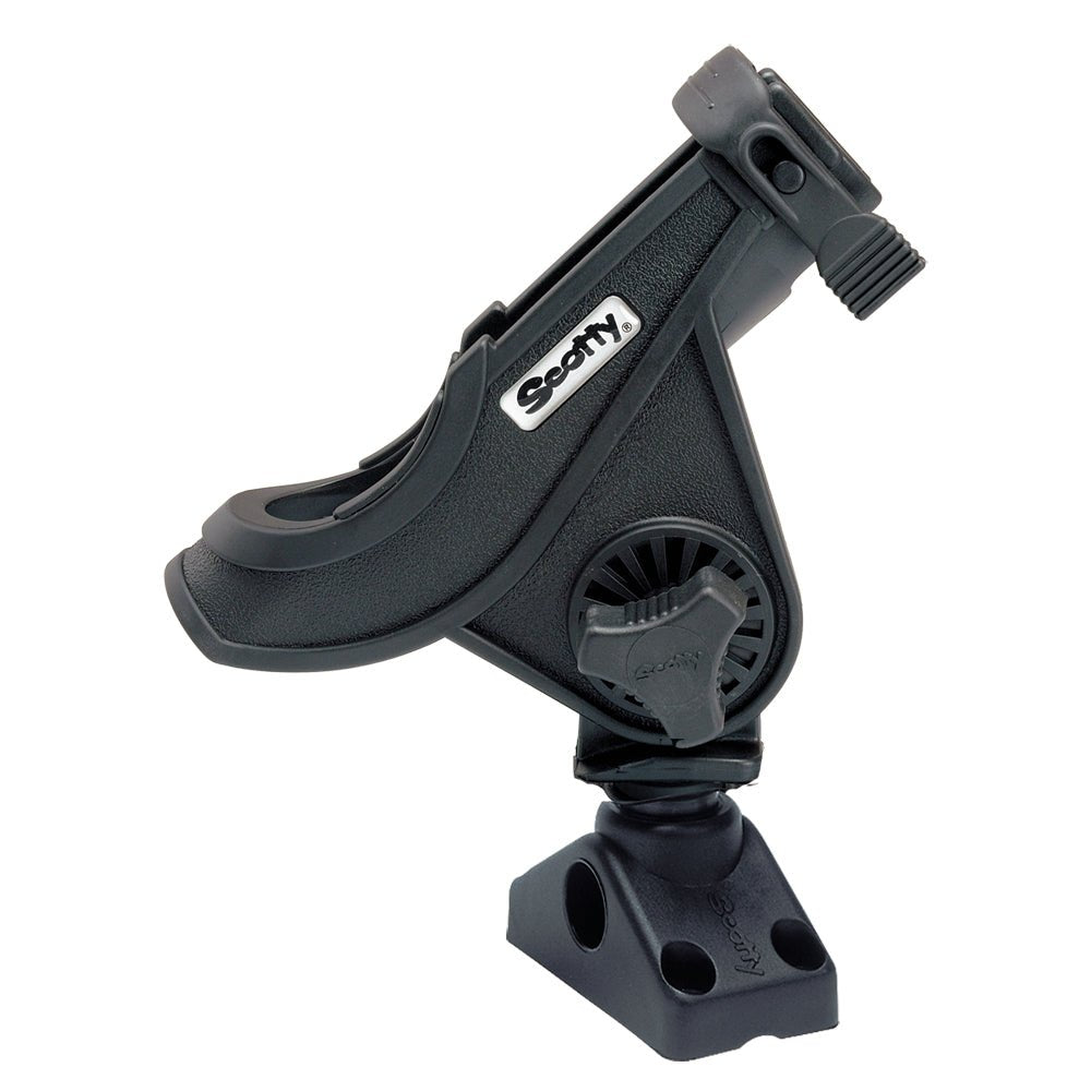 Scotty 280 Bait Caster/Spinning Rod Holder w/241 Deck/Side Mount - Black [280-BK] - Houseboatparts.com