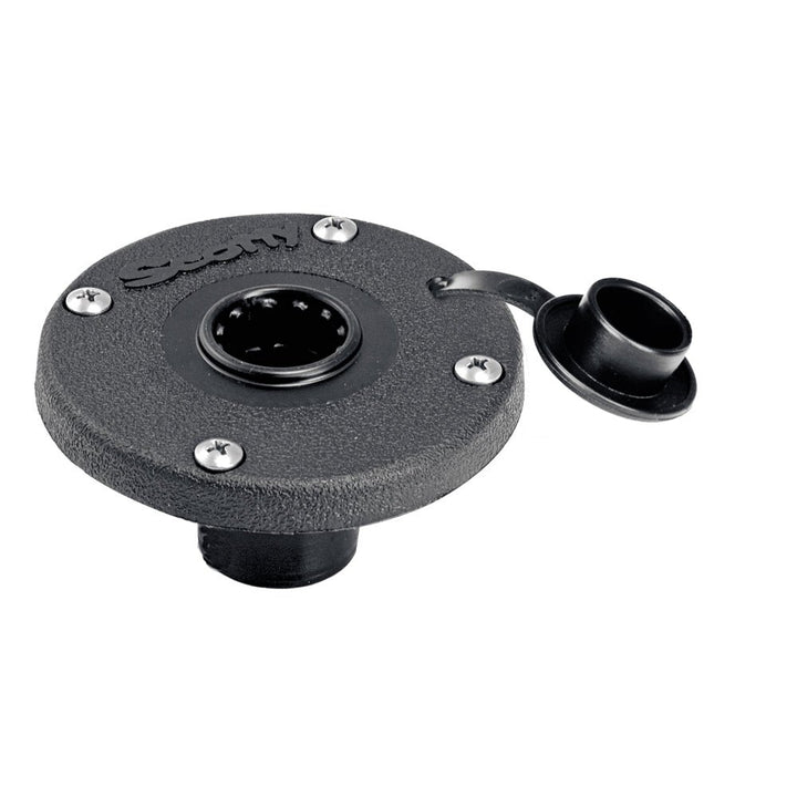 Scotty 344 Round Flush Deck Mount [344-BK] - Houseboatparts.com