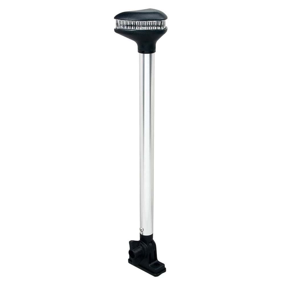 Perko Stealth Series - L.E.D. Fold Down White All-Round Light - Vertical Mount - 13-3/8" [1639DP0CHR] - Houseboatparts.com