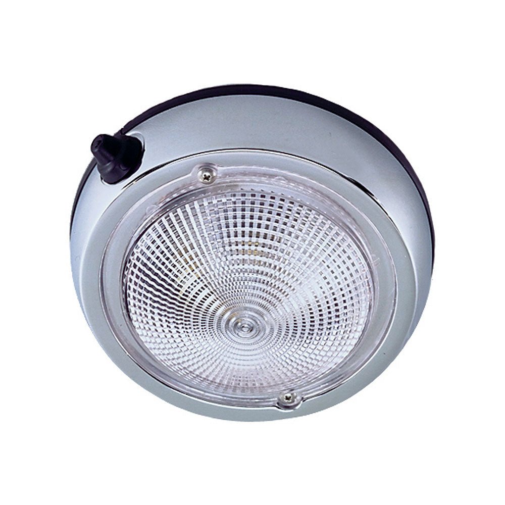 Perko Surface Mount Dome Light - 3 3/4" O.D. (3" Lens) - Chrome Plated [0300DP0CHR] - Houseboatparts.com