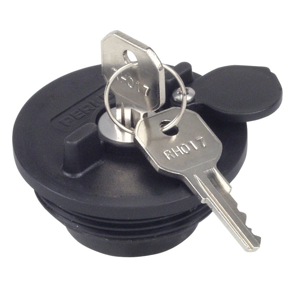 Perko Fuel System Locking Cap f/ 1-1/2" Non-Vented Fills [1324DP0BLK] - Houseboatparts.com