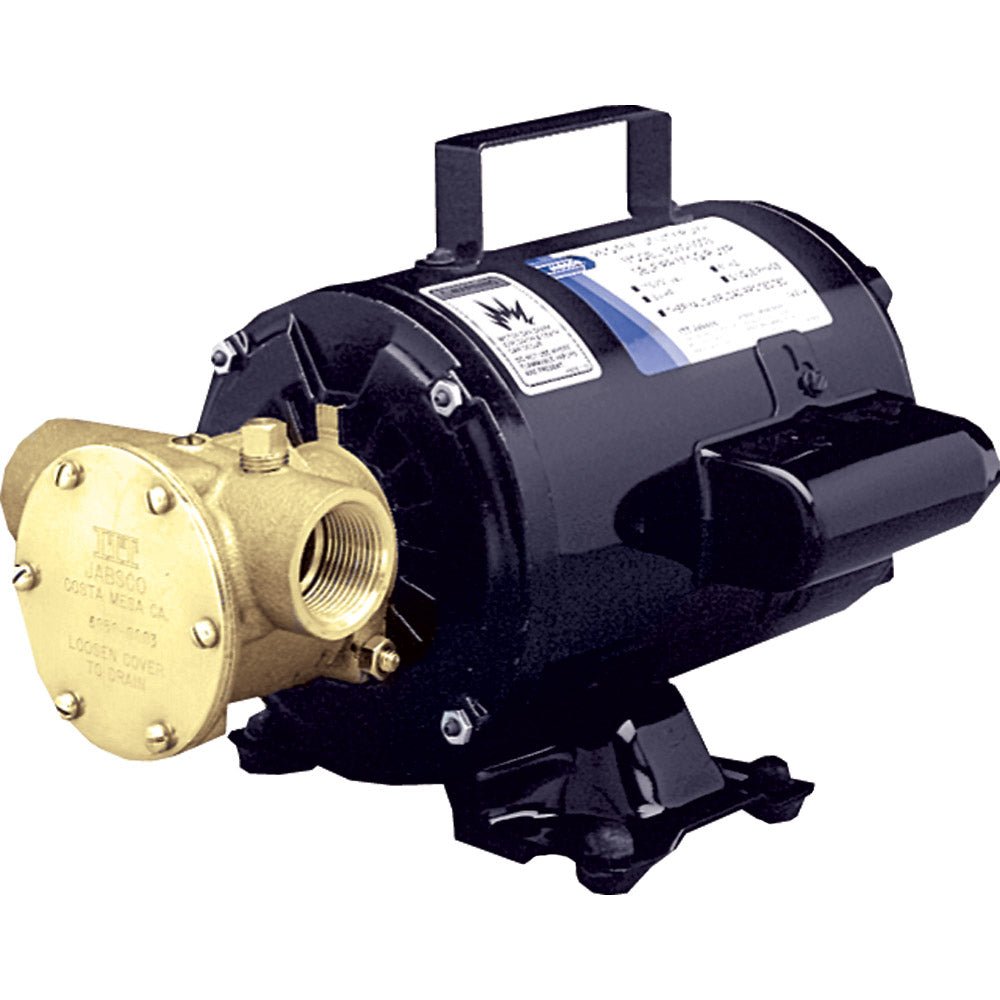 Jabsco Utility Pump w/Open Drip Proof Motor - 115V [6050-0003] - Houseboatparts.com