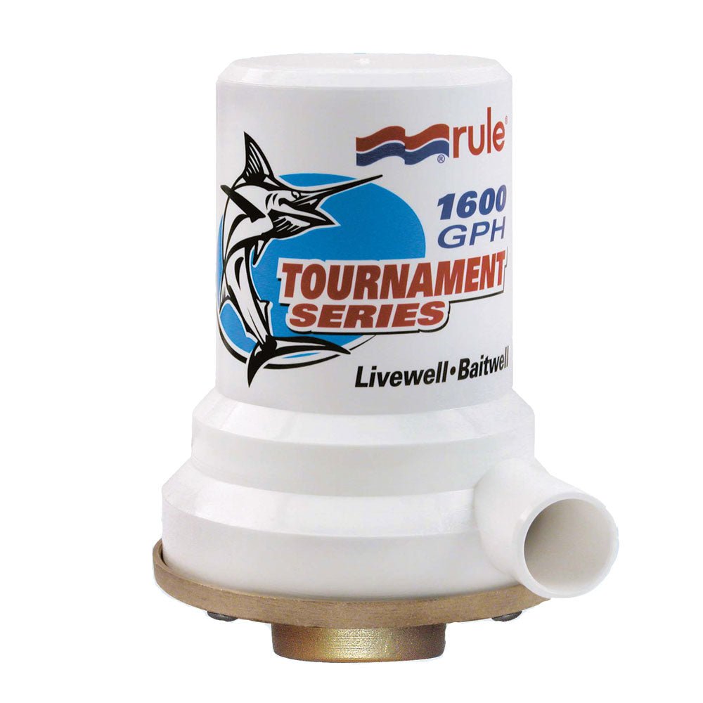 Rule Tournament Series Bronze Base 1600 GPH Livewell Pump [209B] - Houseboatparts.com