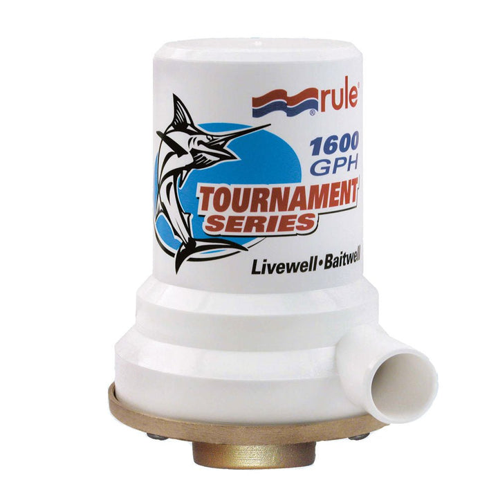 Rule Tournament Series Bronze Base 1600 GPH Livewell Pump [209B] - Houseboatparts.com