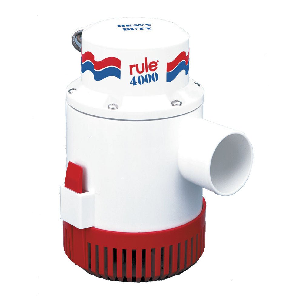 Rule 4000 Non-Automatic Bilge Pump - 12V [56D] - Houseboatparts.com