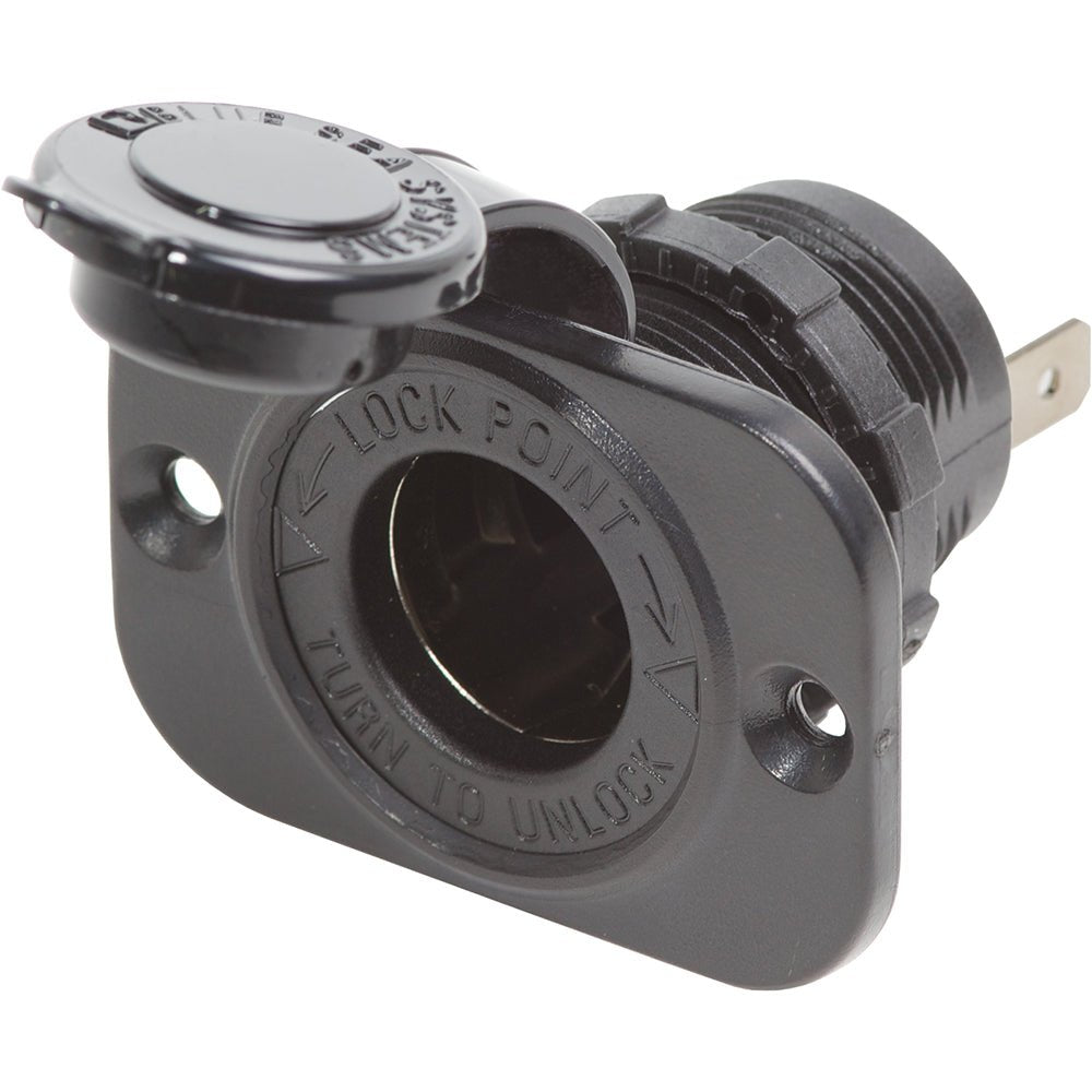 Blue Sea 12 Volt Dash Socket - Black [1011] - Houseboatparts.com