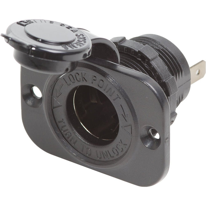 Blue Sea 12 Volt Dash Socket - Black [1011] - Houseboatparts.com