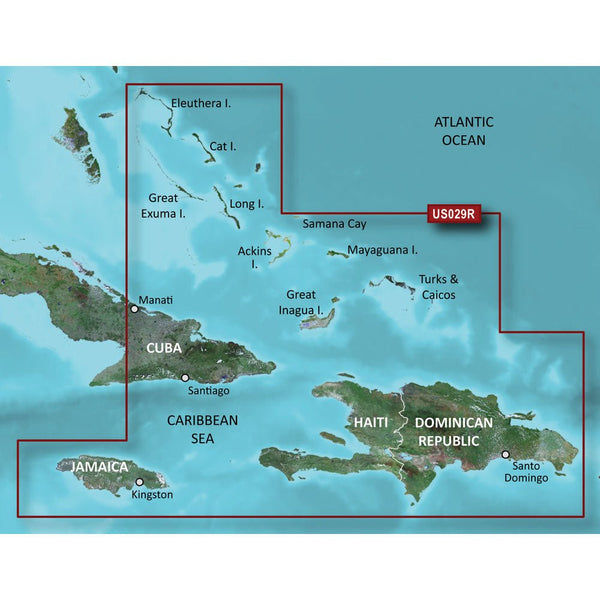 Garmin BlueChart g3 HD - HXUS029R - Southern Bahamas - microSD/SD [010-C0730-20] - Houseboatparts.com