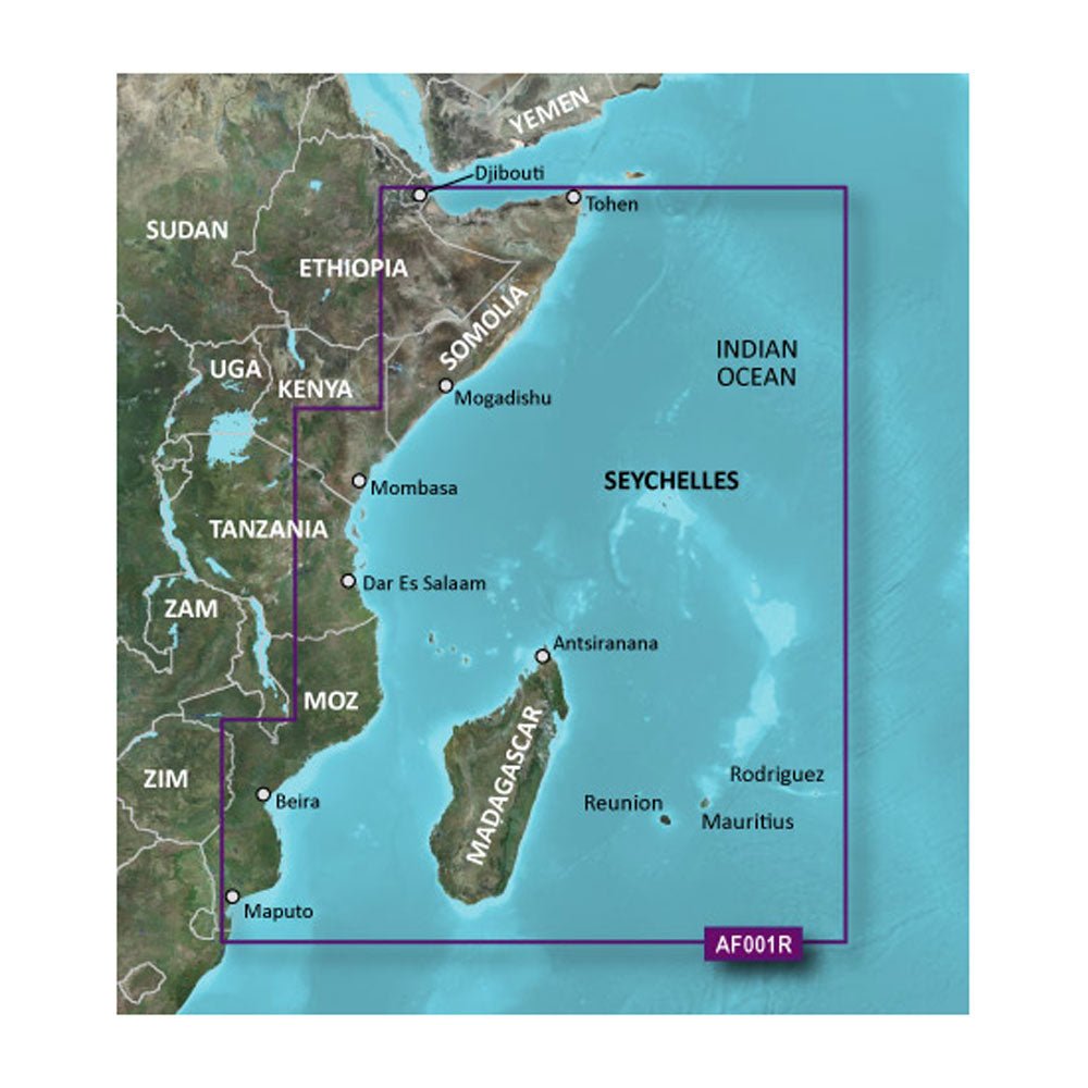 Garmin BlueChart g3 HD - HXAF001R - Eastern Africa - microSD/SD [010-C0747-20] - Houseboatparts.com