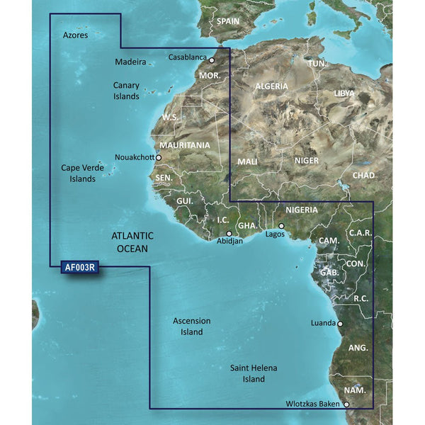 Garmin BlueChart g3 HD - HXAF003R - Western Africa - microSD/SD [010-C0749-20] - Houseboatparts.com