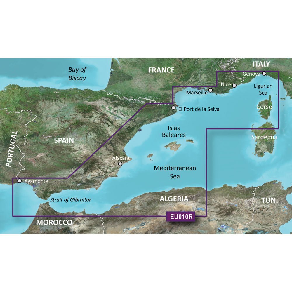 Garmin BlueChart g3 HD - HXEU010R - Spain Mediterranean Coast - microSD/SD [010-C0768-20] - Houseboatparts.com