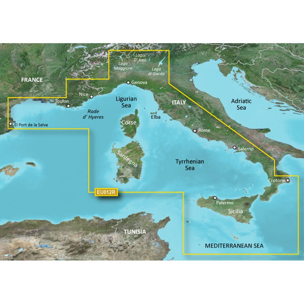 Garmin BlueChart g3 HD - HXEU012R - Italy West Coast - microSD/SD [010-C0770-20] - Houseboatparts.com