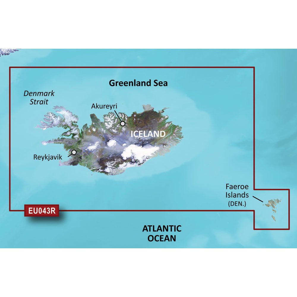 Garmin BlueChart g3 HD - HXEU043R - Iceland Faeroe Islands - microSD/SD [010-C0780-20] - Houseboatparts.com