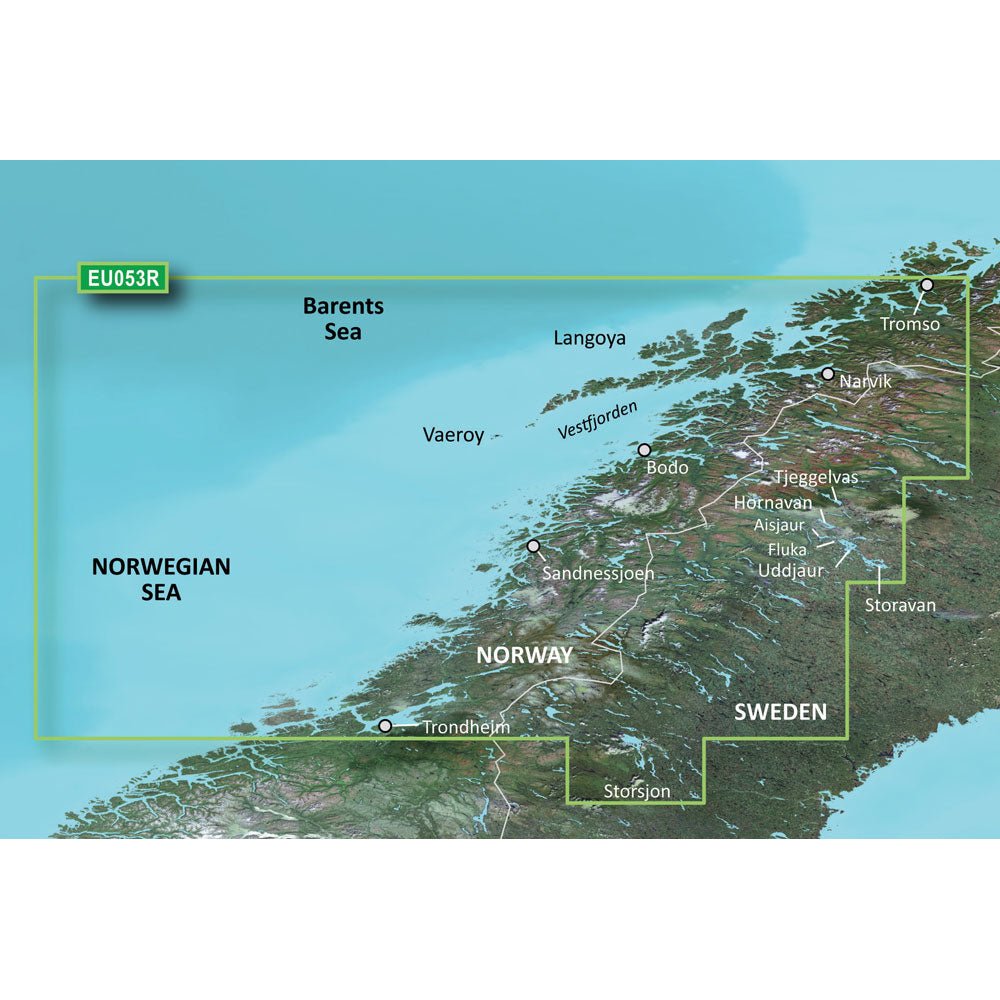 Garmin BlueChart g3 HD - HXEU053R - Trondheim - Tromso - microSD/SD [010-C0789-20] - Houseboatparts.com