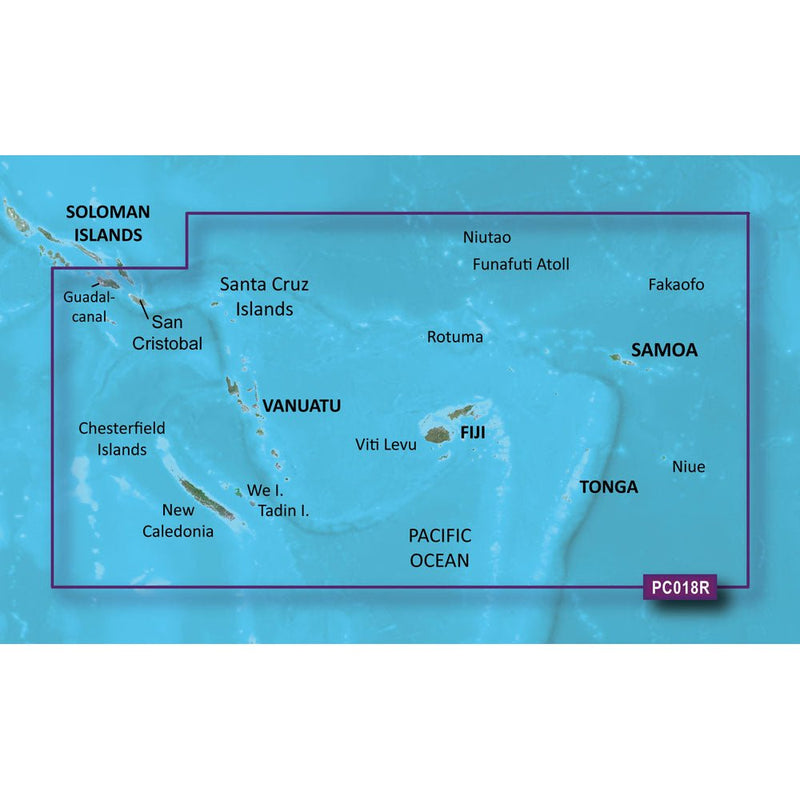 Garmin BlueChart g3 HD - HXPC018R - New Caledonia To Fiji - microSD/SD [010-C0865-20] - Houseboatparts.com