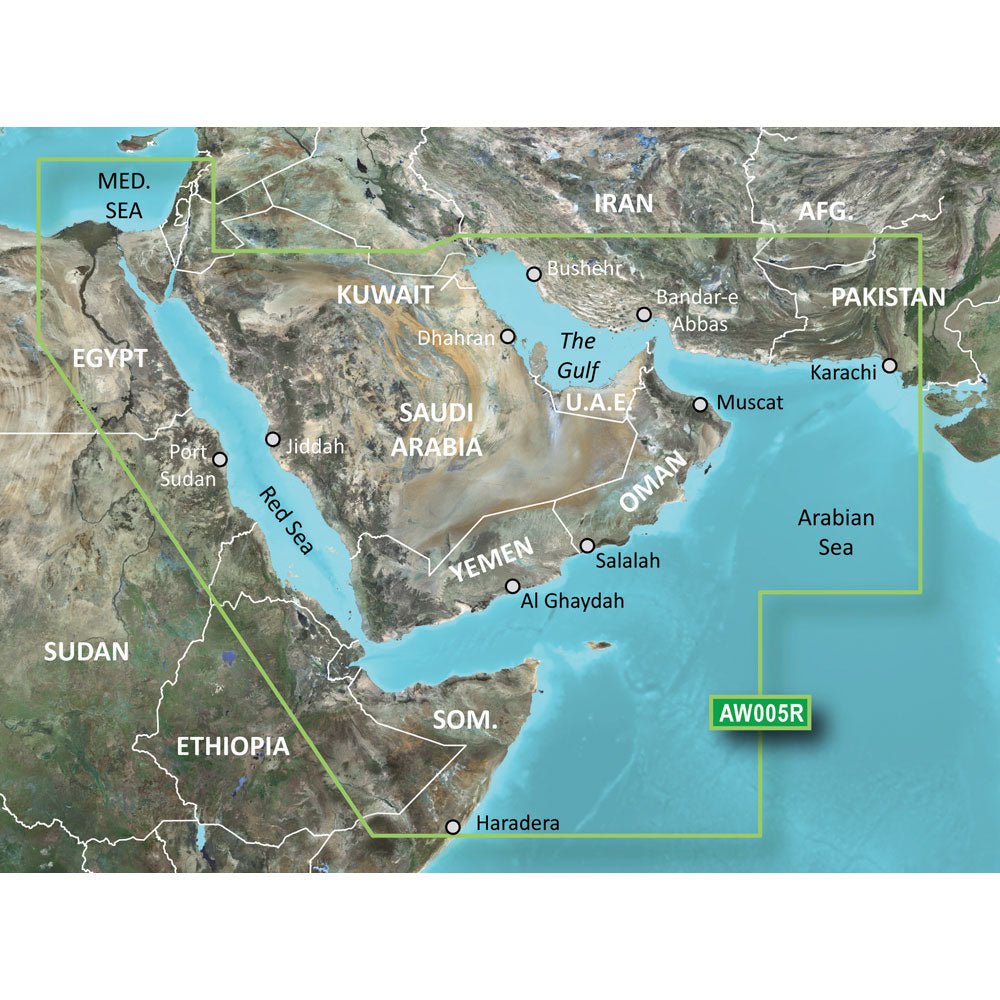 Garmin BlueChart g3 HD - HAW005R - The Gulf Red Sea - microSD/SD [010-C0924-20] - Houseboatparts.com