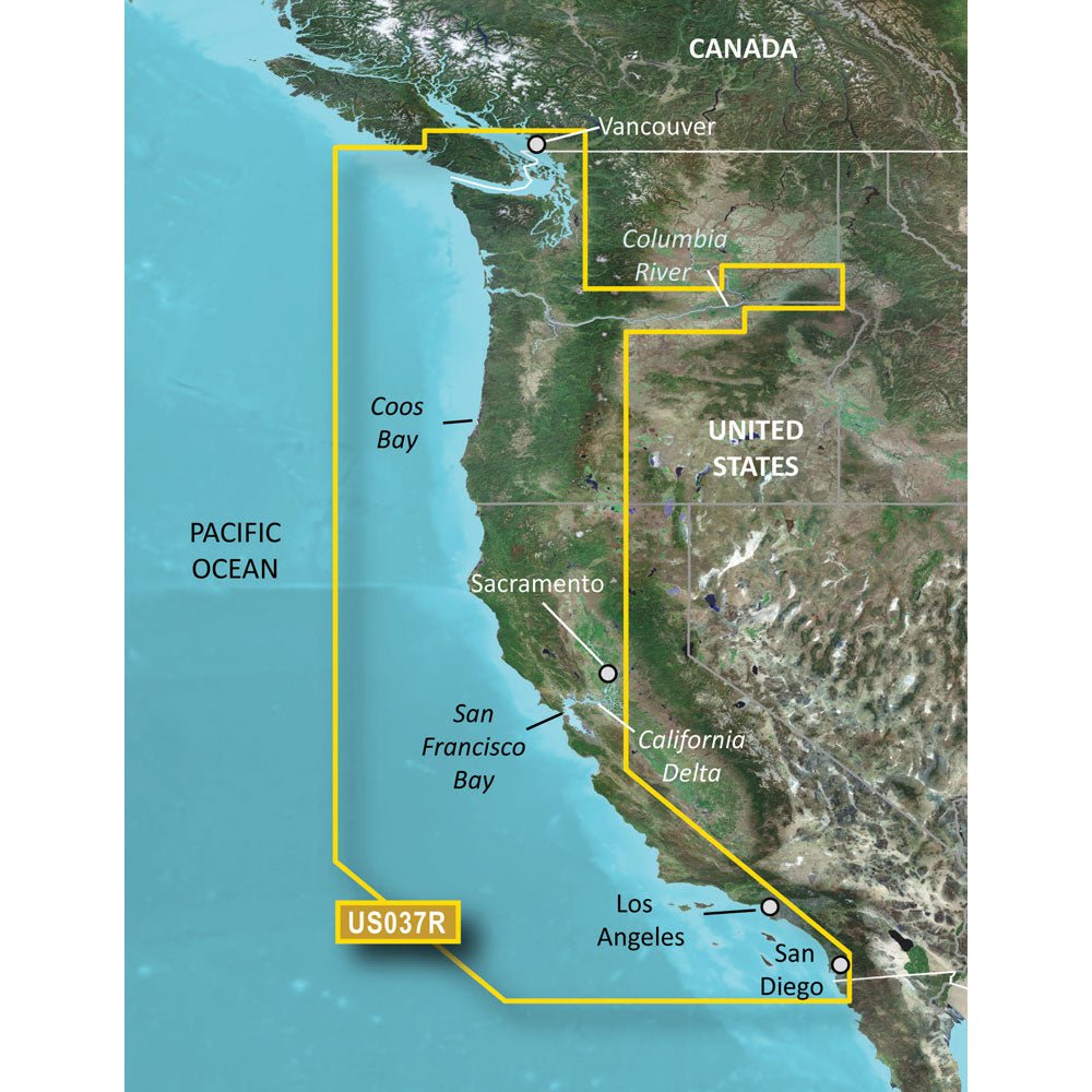 Garmin BlueChart g3 Vision HD - VUS037R - Vancouver - San Diego - microSD/SD [010-C1003-00] - Houseboatparts.com