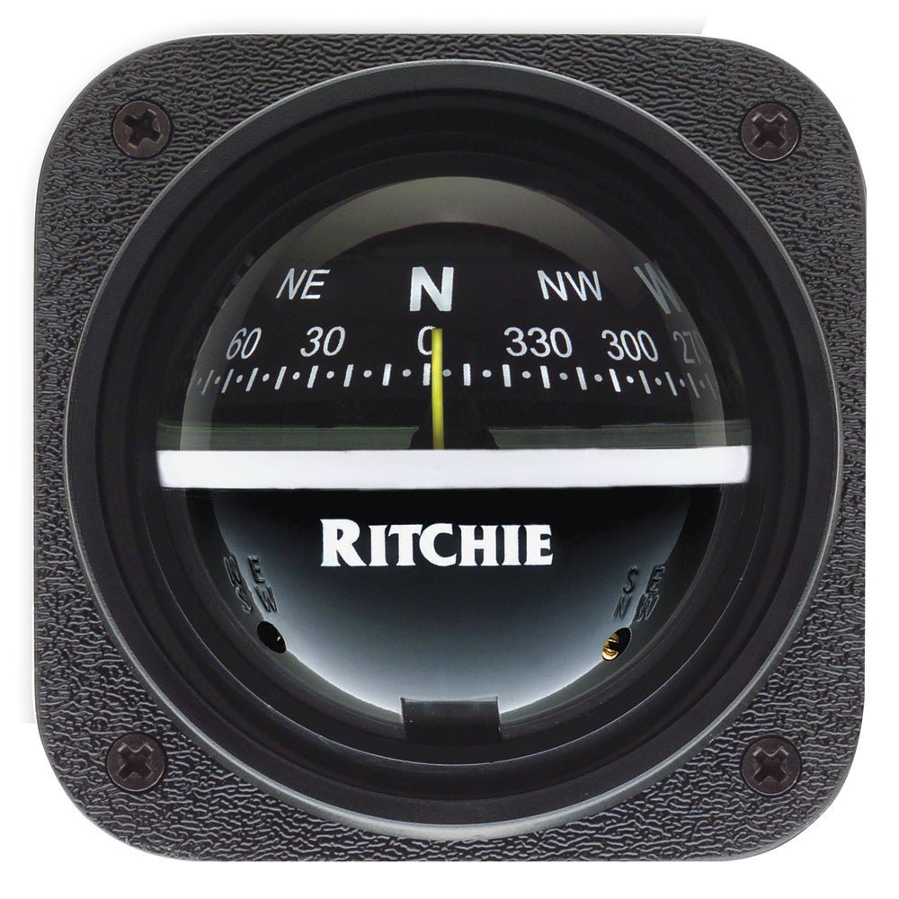 Ritchie V-537 Explorer Compass - Bulkhead Mount - Black Dial [V-537] - Houseboatparts.com