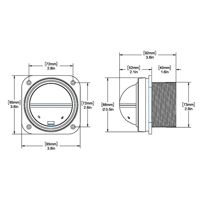 Ritchie V-537W Explorer Compass - Bulkhead Mount - White Dial [V-537W] - Houseboatparts.com