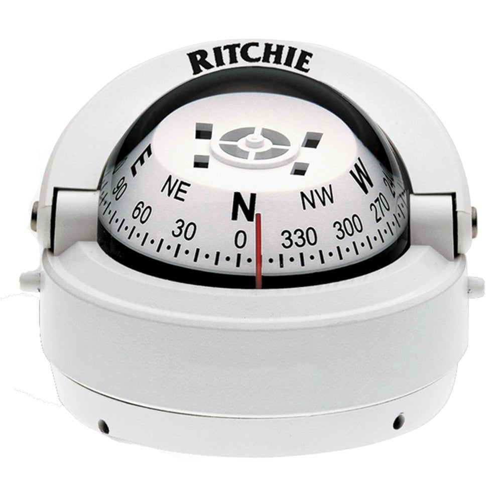 Ritchie S-53W Explorer Compass - Surface Mount - White [S-53W] - Houseboatparts.com