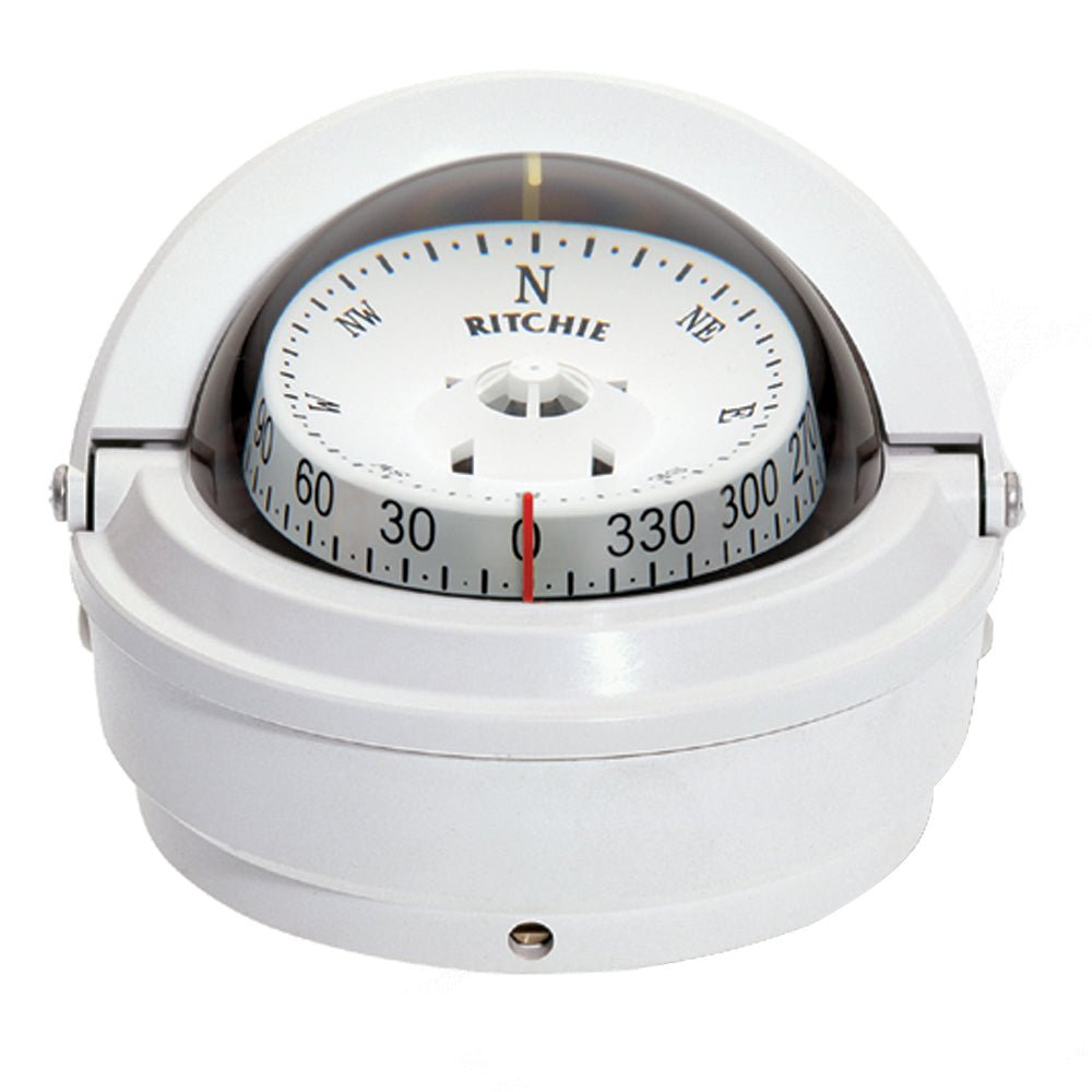 Ritchie S-87W Voyager Compass - Surface Mount - White [S-87W] - Houseboatparts.com