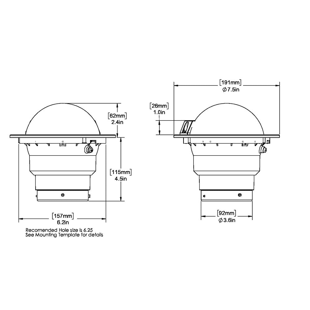 Ritchie FB-500 Globemaster Compass - Flush Mount - Black - 12V - 5 Degree Card [FB-500] - Houseboatparts.com