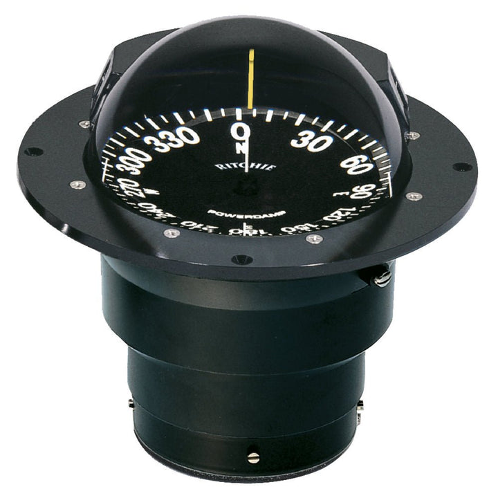 Ritchie FB-500 Globemaster Compass - Flush Mount - Black - 12V - 5 Degree Card [FB-500] - Houseboatparts.com