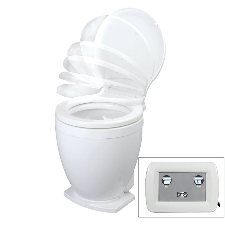 Jabsco Lite Flush Electric 12V Toilet w/Control Panel [58500-1012] - Houseboatparts.com