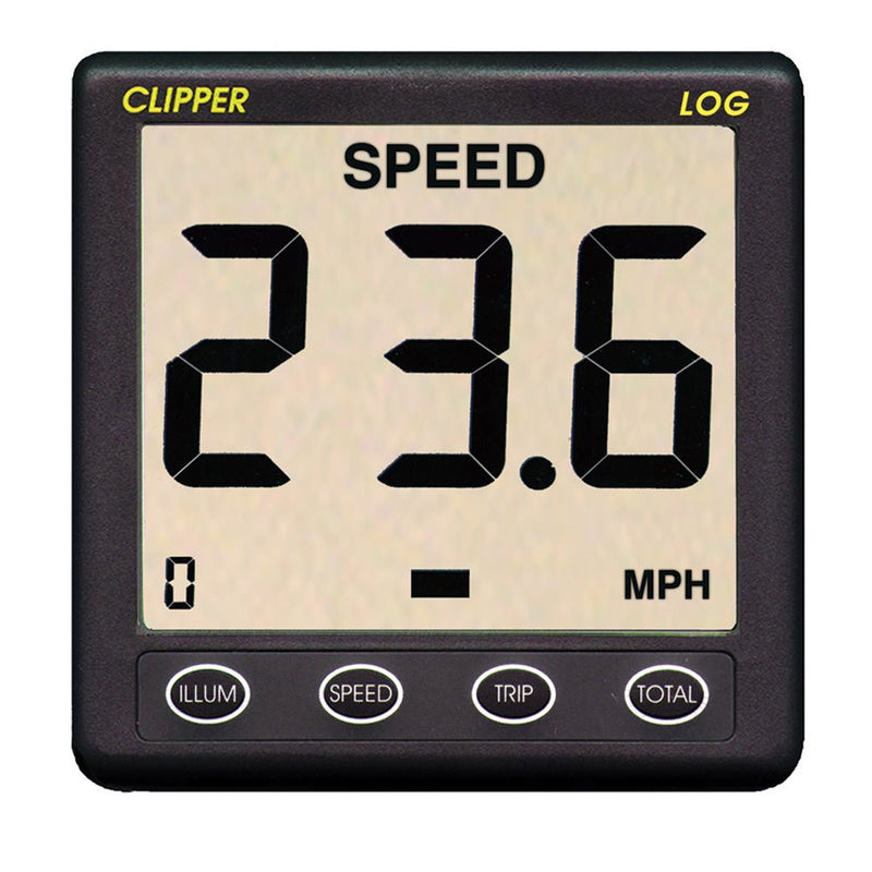 Clipper Speed Log Instrument w/Transducer & Cover [CL-S] - Houseboatparts.com