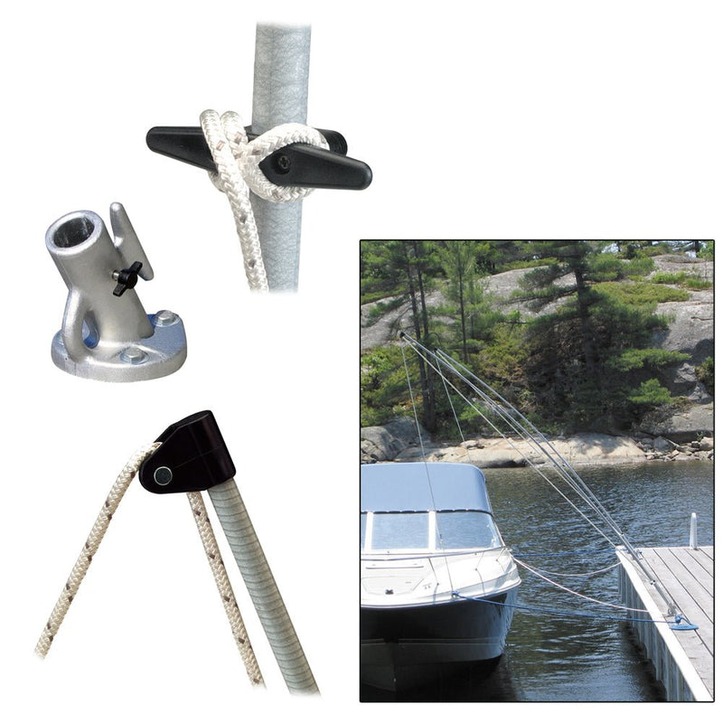 Dock Edge Premium Mooring Whips 2PC 8ft 2,500 LBS up to 18ft [3200-F] - Houseboatparts.com