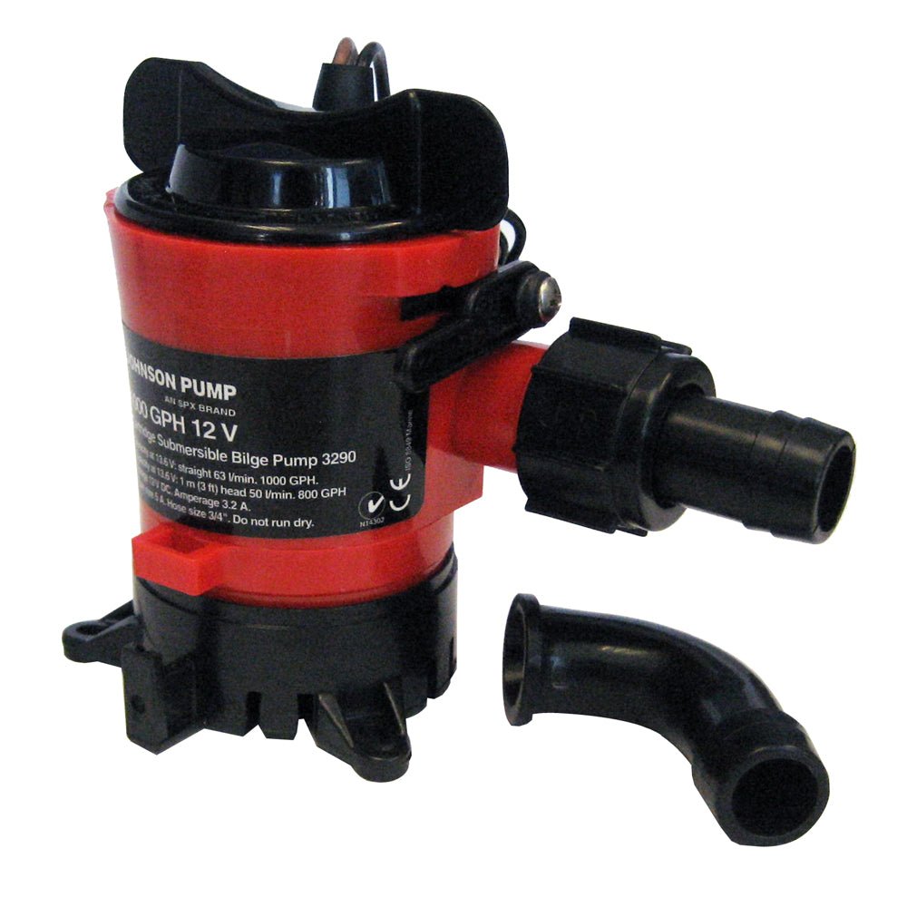 Johnson Pump 1000 GPH Bilge Pump 3/4" 12V Dura Ports [32903] - Houseboatparts.com