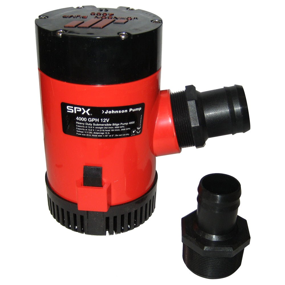 Johnson Pump 4000 GPH Bilge Pump 1-1/2" Discharge Port 12V [40004] - Houseboatparts.com