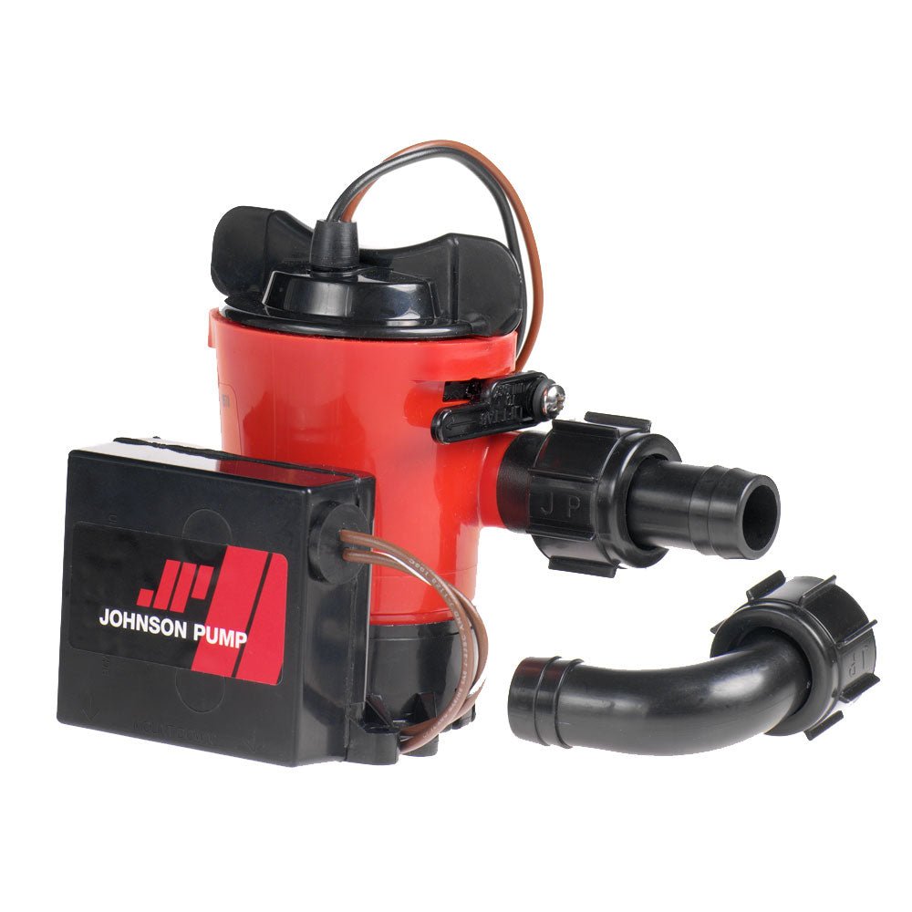 Johnson Pump 500 GPH Auto Bilge Pump 3/4" Hose 12V Dura Port [07503-00] - Houseboatparts.com