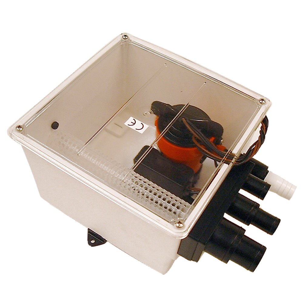 Johnson Pump 1000 GPH Multi Port Shower Sump Pump 12V w/Switch [57151] - Houseboatparts.com
