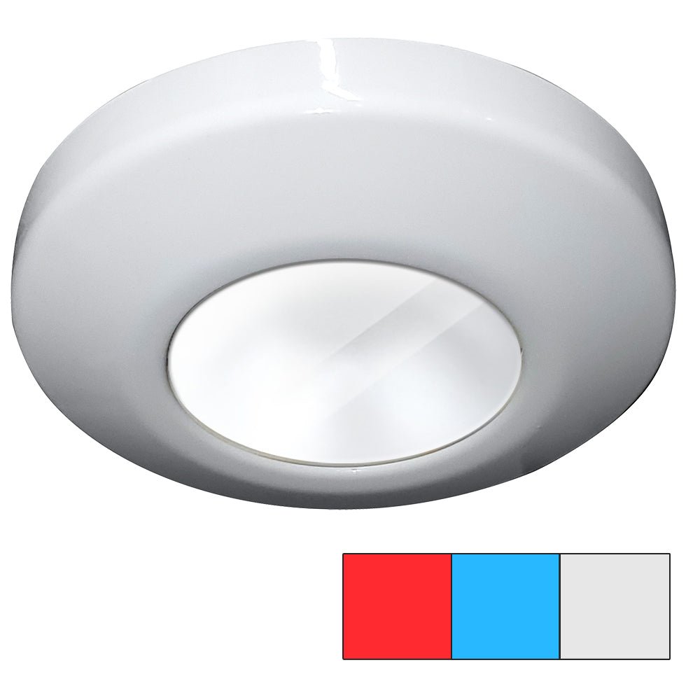 i2Systems Profile P1120 Tri-Light Surface Light - Red, Cool White Blue - White Finish [P1120Z-31HAE] - Houseboatparts.com