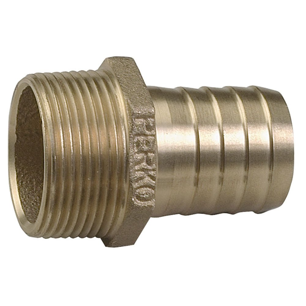 Perko 1-1/4" Pipe to Hose Adapter Straight Bronze MADE IN THE USA [0076DP7PLB] - Houseboatparts.com